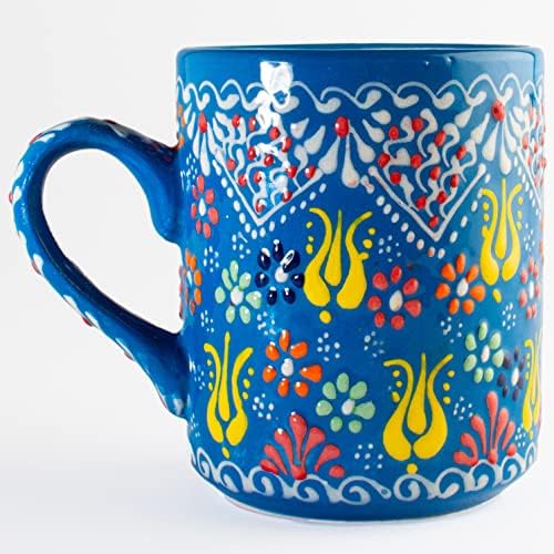 Šalica za kavu, ručno rađene turske keramičke krigle. Jedinstveni pokloni za Valentinovo za njega. Ukrasni čaj za sigurnost