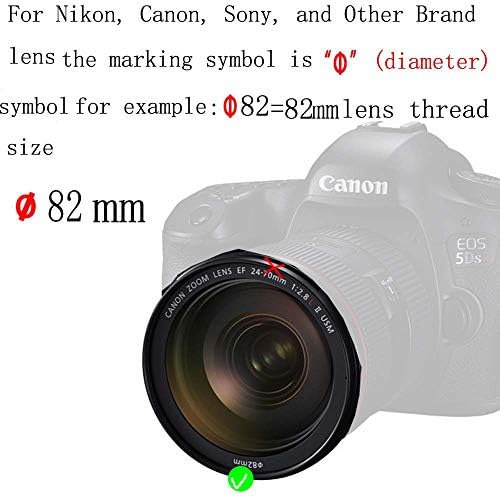 SHENLIGOD 82 mm kapica objektiva 2pcs s paketom rupe za leće za kapu za kanon za Nikon za Sony DSLR kamere