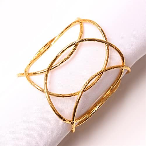 N/a 12 komada modna žica sa ubrusnom žicom tkani prsten za salveti kreativni uvijeni upleteni ubrus u salveti hotelski ukras