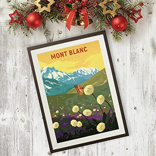 Francuska Mont Blanc Vintage Putnički plakati iz cijelog svijeta pejzažni zidni umjetnički ispis Dekor Slikanje naljepnica