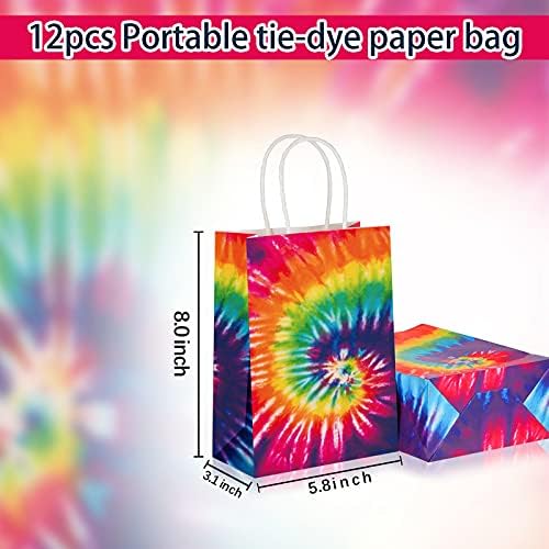 24pcs torbe za zabavu s bojom za kravate prijenosne Torbe za poklone šarene papirnate vrećice paintball poklon torba s ručkama