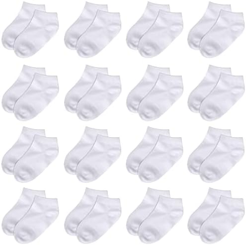 Čarape za malu djecu-16 pakiranja dječjih sportskih čarapa s niskim izrezom za gležnjeve, prozračne čarape za dječake i djevojčice