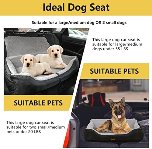 Pomoćna autosjedalica za male / srednje / velike pse, sigurnosna autosjedalica za kućne ljubimce, potpuno uklonjiva i periva