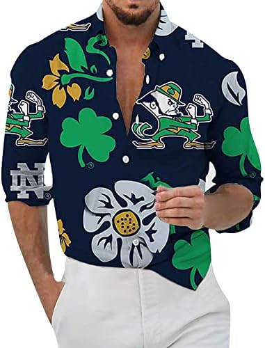 Ljetna muška košulja, ležerna Muška široka majica s reverom s printom, manžete s dugim rukavima, košulja s cvjetnim printom