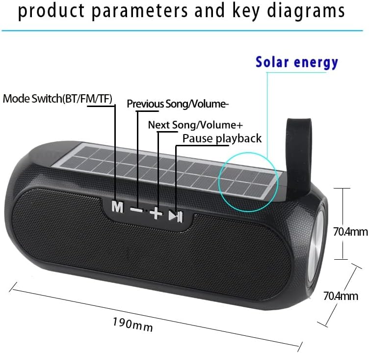 Dloett prijenosni zvučnik stupca -kompatibilna s stereo glazbom Bank USB FM Radio