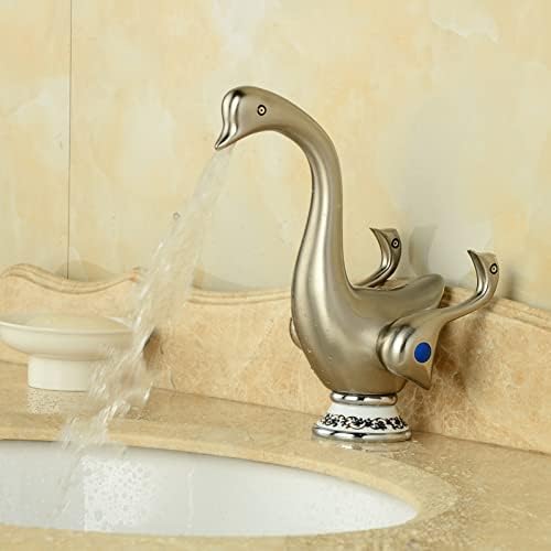 Slatka patka oblik s dvije ručice kupaonice Spremnik sudoper slavina mesingane slavine za miješanje sudopera na palubi