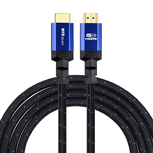 4K HDMI 2.0 kabel 25 ft. [5 Pack] Ritzgear. 18 Gbps Ultra brzih pletenih najlonskih kabela i zlatnih konektora - 4K@60Hz/UHD/3D/2160P/1080P/ARC