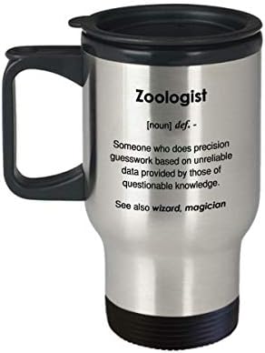 Smiješna zoolog definicija kava šalica - 14oz putnička šalica