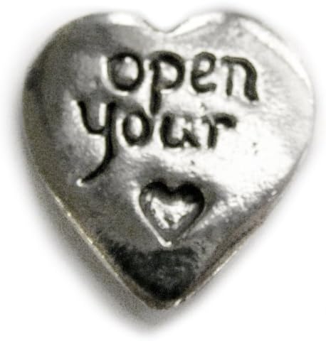 Osnovni duh Srce Oblik/Otvori svoj srčani džep token ručno izrađen pewter bez olova CN-12