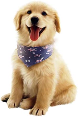 Dog Bandanas za pranje psa bibs američka zastava kvadrat pas Kerchief Nezavisnost Dan Day Dol Collar Cat Pets ovratnik