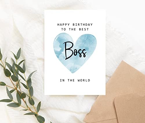 Moltdesigns Sretan rođendan najboljem šefu na svijetu - čestitka za rođendan - Boss Card - Dan očeva - poklon za očev dan