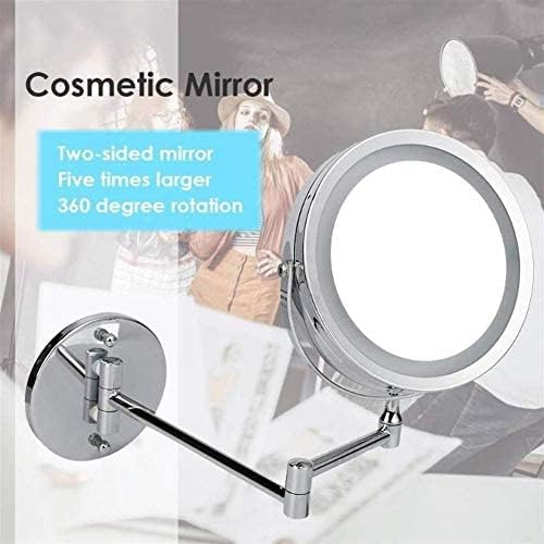 Deleto 16 bijelo svjetlo LED make up ogledalo 10x radna površina povećava se 8 -inčno kozmetičko ogledalo u montiranom kupaonici