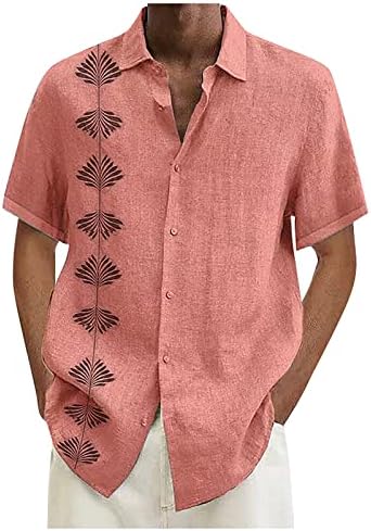 muška košulja s reverom u donjem rublju, košulja s kratkim rukavima s kratkim rukavima, Ležerne ljetne lagane košulje na