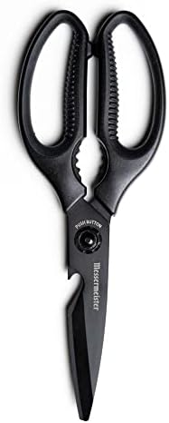 MesserMeister 9-inčni škare za puštanje gumba-nehrđajući čelik i mekane ručke s visokim udjelom ugljika-uključuje otvarač