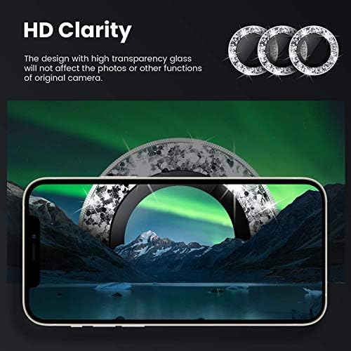 Tensea kompatibilan sa zaštitnim filmom objektiv kamere iPhone 12 Pro Max, zaštitnim slojem zaslon od kaljenog stakla 9H