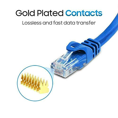 5 Core Cat6 Ethernet kabel, internetska mreža LAN zakrpe, vanjski i zatvoreni, 1,5 ft velike brzine 26AWG LAN Network s zlatnim