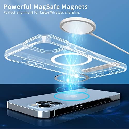 Superone Crystal Clear Mag-Safe kućište sa stajalicom dizajniranim za iPhone 13 Pro, [poboljšana magnetska čvrstoća] [ne