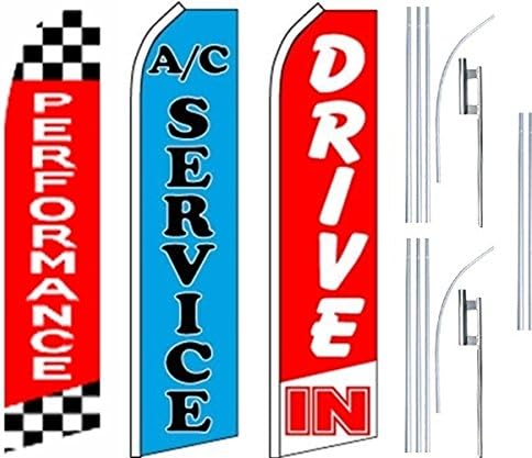 Usluge auto trgovine Super Flag 3 Pack & Poles-Performance-AC servis-Drive u