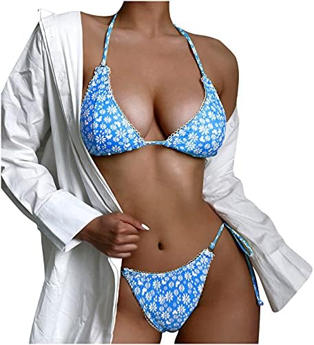 Dvodijelni kupaći kostim za žene, bikini set za žene Spaghetti remen gornjeg kostima za kupaći kostim