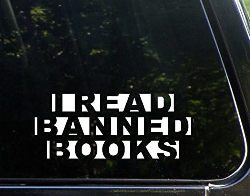 Čitam zabranjene knjige - 8-3/4 9-3 / 4 - vinilna naljepnica odbojnika za prozore, automobile, kamione, prijenosna računala