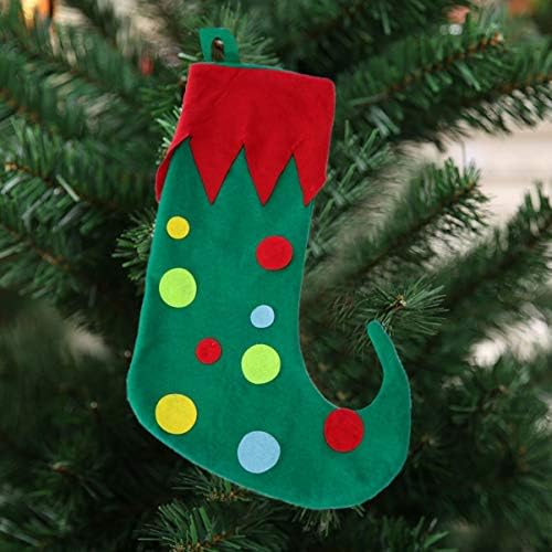 Happyyami čarape dekor božićne čarape bombone torbe xmas kamin viseće čarape ukrasne čarape s točkicom za božićne ukrase