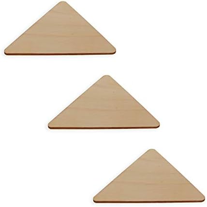 3 trokuta Nedovršena drvena oblika zanatske izreze DIY Unkotirani 3D plakovi 4 inča