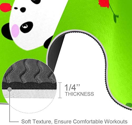 Joga prostirka za pandu iz crtića cvijet i grančica prirodna Pilates prostirka za vježbanje ekološki prihvatljiva prostirka