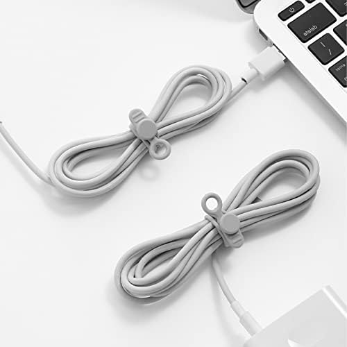 20pcs silikonske kabelske kravate, višenamjenske kabelske kaiševe, organizator elastičnog upravljanja kabelom, organizator