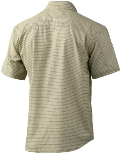 Muška standardna тизерная košulja HUK kratkih rukava za ribolov na zakopčane + UPF, pokrivač tkanina Citadel-kaki, XX-Large