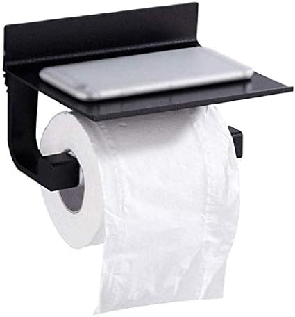 TJLMZ Metalni držač papira za toaletni papir držač papira s papirom s policama s mobilnim telefonom jak držač toaletnog papira