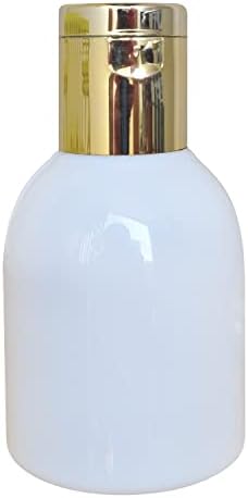 Zenvista 1,6oz/50ml Milky White Pet Prazne boce s metaliziranim poklopcem za okretanje, okruglim putničkim bocama, reciklirajućim