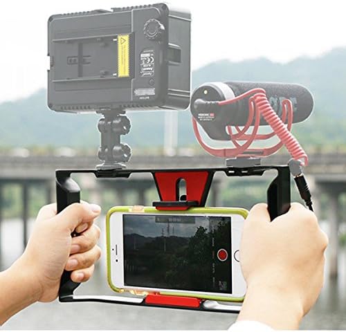 FOTGA stabilizator za video kameru Rig + 49-LED svjetlost za iPhone Samsung Huawei pametni telefon