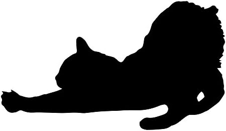 Istezanje mačje mačiće siluete naljepnica vinil prozora u crnoj boji
