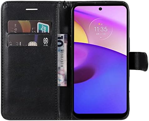 Torbica-novčanik CCSmall za telefon sa držačem kartica za Moto E40/E30/E20, torbica-stalak od umjetne kože za Motorola Moto