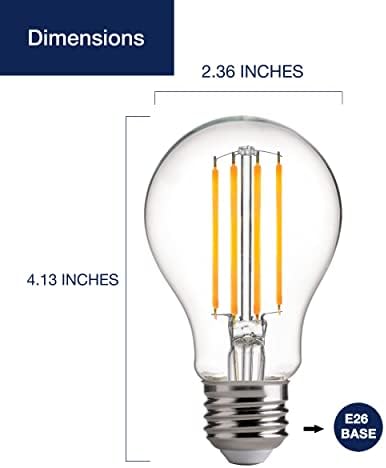 Edison led žarulje od 60 vata ekvivalentne 919, mekana bijela boja 2700k, baza od 926, bez podešavanja svjetline, 4 pakiranja
