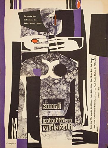 SMRT Prichadza v Dazdi 1965. Slovački a3 poster