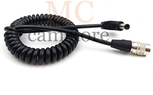 McCamstore DC2.5 5,5/2,5 do 4PIN mužjaka s utikačem namotani kabel za zvučne uređaje Zaxcom F8/664/688