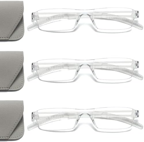 Viseng 3 para za čitanje naočala, naočale za blokiranje plave svjetlosti, naočale za čitanje računala za muškarce i žene,