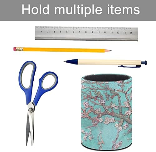 Cvjetovi badema ispisani olovka za olovke za olovke za stol za organizator šminke Kup za kuću za kuću za učionicu