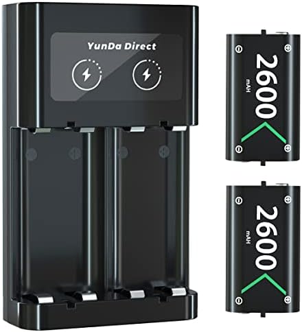 Baterijski paket za kontroler za Xbox One i Xbox Series S X Punjiva baterija 2 x 2600 mah Postaja punjača Xbox Baterija za