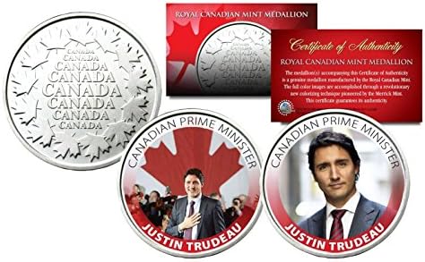 Justin Trudeau Royal Canadian Mint Medallions 2-Coin Set Kanadski premijer Minster