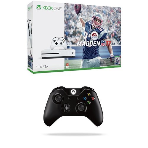Xbox One S 1TB konzola - Madden 17 Bundle + Black Xbox One Wireless Controller