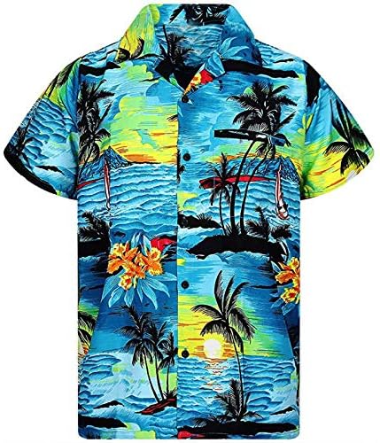 Havajske košulje za kuglanje za muškarce, ljetne tropske košulje na kopčanje na kopčanje, rastezljiva majica za plažu s cvjetnim