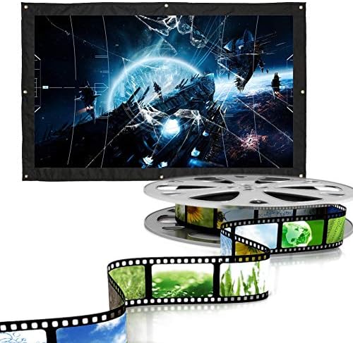 Projektor Zaslon 16: 9 HD 4K prijenosni preklopni projekcijski zaslon s crnim rupama i visećim rupama lagano za kino kućnog