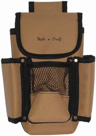 Stil n Craft Torbica za alat s 4 džepa, teška 600D poliesterska torbica za alat, kaki i crna