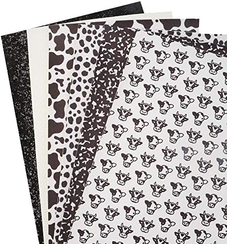 Plahte od umjetne kože s kravljim printom crno-bijela serija sintetička kožna tkanina 6kom 7,7 12,9 za samostalne mašne za