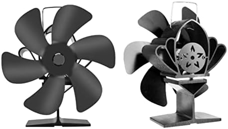Ventilator peći sa 6 lopatica, ventilator peći na toplinu, crni plamenik na drva, Eko ventilator, tihi ventilator kućnog