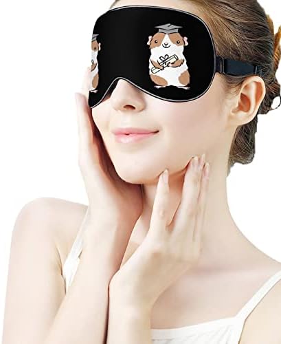 Diplomirana zamorca tiskana maska ​​za oči za spavanje meka sljepog začina s podesivim remenom noćnim sjenilom putovanja