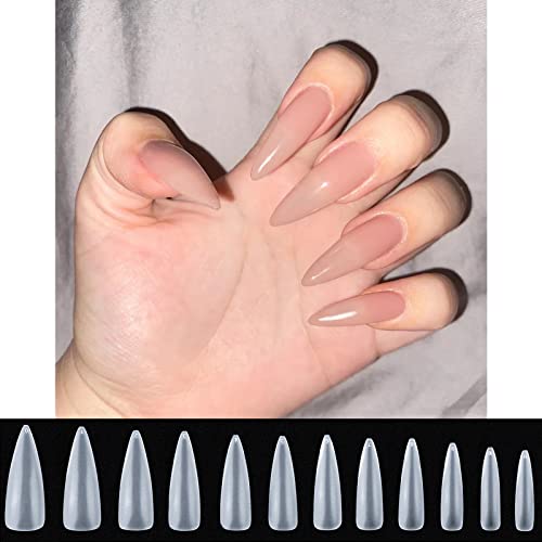 504pcs mekani gel savjeti za nokte s potpunim pokrivanjem, 12 veličina gel savjeta za nokte s potpunim pokrivanjem lažnih