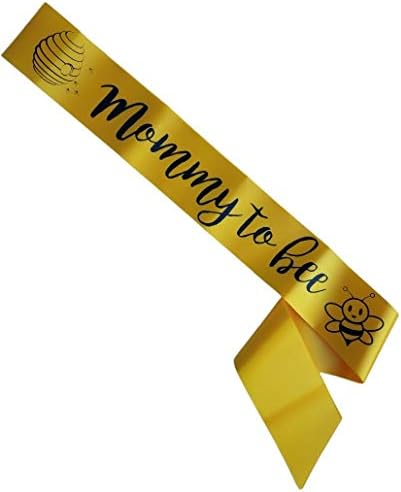 Banner za tuširanje buduće mame za novu mamu u žutoj i crnoj boji s podesivom sigurnosnom iglom od rhinestona